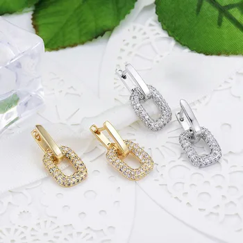 MAIKALE Kolo kórejský Stud Náušnice Cubic Zirconia Módne Náušnice Klasické Ucho Šperky Pre Ženy Dovolenku Darčeky Na Výročie