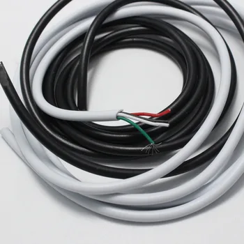 10metre 4 v 1 drôt biela čierna dátový kábel USB DIY konektor jack konektor tablet 2 Core nabíjací kábel napájania pre Telefón ect
