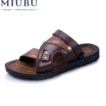 MIUBU Kožené pánske Sandále Módne Kože Muž Letné Sandále Mužov Topánky Pánske Plážové Sandále 2020 Mužov Sandles