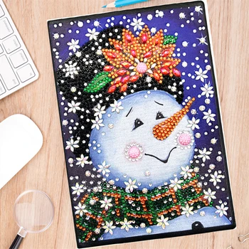 Huacan Nový Príchod Špeciálne Tvarované Diamond Maľovanie Notebooky Vianočné Jeleň 5d DIY Diamond Výšivky Mozaiky Snehuliak Nový Rok