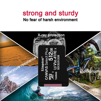 Kingston Micro SD Karta 16 GB 32 GB, 64 GB 128 gb kapacitou 256 GB Pamäťovú Kartu Class 10 SDHC UHS-I U1 80MB/s C10 TF Karty 8G C4 pre Smartphony