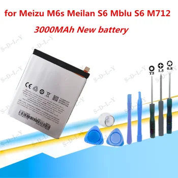 Vysoká Kvalita 3000mAh BA712 Batérie pre Meizu M6s Meilan S6 Mblu S6 M712Q/M/C M712H Kvalitné Batérie+Sledovania + nástroje