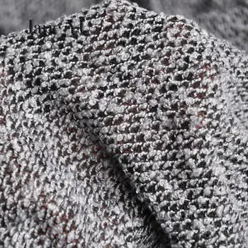 JaneYU Čierna šedá pletenie vlna, vlnený Tkaniny sukne textílie Pol Metra 50x160cm