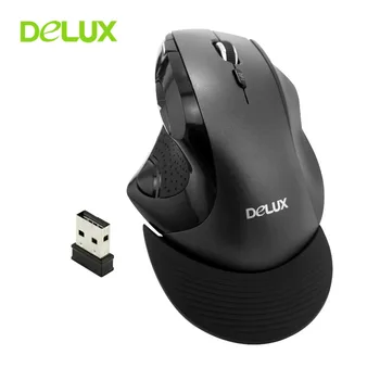 Delux M910GB 2.4 GHz Wireless Mouse 2400 DPI Ergonomický Vertikálne Úrad Myši S Odnímateľné Opierky Pre PC, Notebook