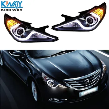 DOPRAVA ZADARMO - Kráľ Spôsobom - Svetlometu Halo LED Angel Eye Projektor Svetlomety 2011-Hyundai Sonata