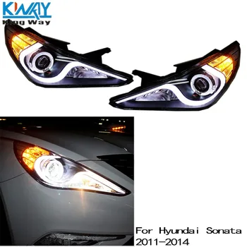 DOPRAVA ZADARMO - Kráľ Spôsobom - Svetlometu Halo LED Angel Eye Projektor Svetlomety 2011-Hyundai Sonata