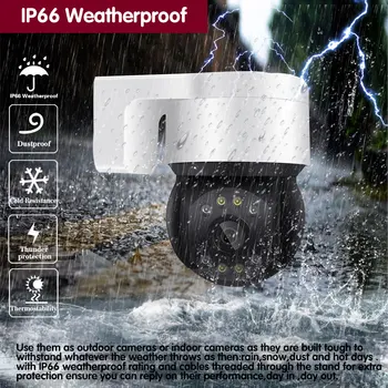1080P Onvif Poe IP PTZ Kamery Vonkajšie obojsmerné Audio Auto Tracking Kovové Dome Bezpečnostné Kamery CCTV kamerový Systém Kit