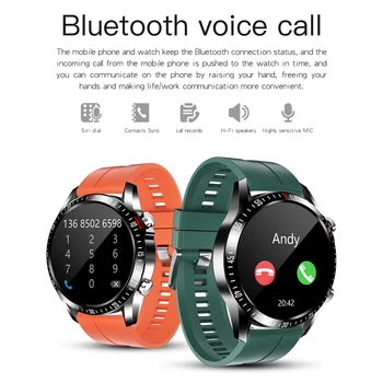 Plne Dotykový Ovládanie Smart Hodinky pánske Športové Smartwatch Bluetooth Hovor Krvného Tlaku, Tepovej frekvencie Správy Push Pripomienky