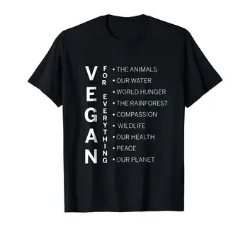 Vegánska T Shirt Vegánska pre Všetko Nové, 8 Farby, okolo Krku Lete Bavlna Fitness Oblečenie Film Tričko