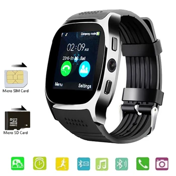 T8 Bluetooth Smart Hodinky S Fotoaparát Podpora SIM TF Karty Muži Ženy Hovor Šport Smartwatch Pre Android Telefónu PK Q18 DZ09 V8 Y1 A1