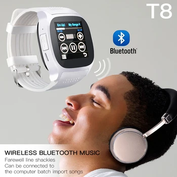 T8 Bluetooth Smart Hodinky S Fotoaparát Podpora SIM TF Karty Muži Ženy Hovor Šport Smartwatch Pre Android Telefónu PK Q18 DZ09 V8 Y1 A1