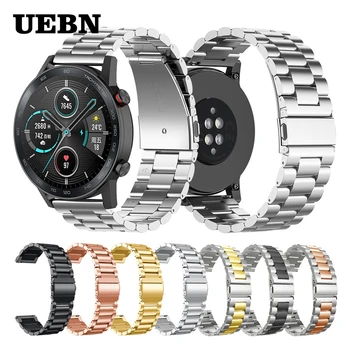 UEBN 20 mm 22 mm z Nehrdzavejúcej Ocele Náhradné Pásmo Pre HuaWei Honor Sledovať Magic 2 Klasické Kovové Popruh & GT2 42mm 46 mm watchbands