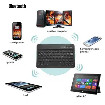 Bezdrôtový Bluetooth 3.0 Mini Ultra-tenká Klávesnica Pre Smart Telefón / Tablet / Notebook / Stolový Navrhnuté Pre Windows / Android
