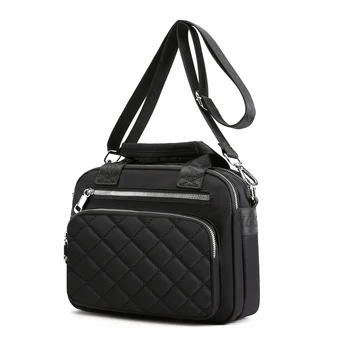 Predaj jednoduché dámy ramenní taška veľká kapacita textílie taška multi-layer kabelka žena ramenní taška pre ženy