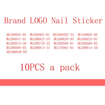 Balenie 10 luxusné značky LOGO logo manikúra nálepky, ručne vložené nechtov pásky, nechty, dekorácie, doplnky