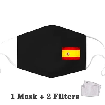 Španielske vlajky vytlačené masky sa vždy udržať boja tvár dospelých masky srdce krajiny umývateľný opakovane nastaviteľné bavlna masky