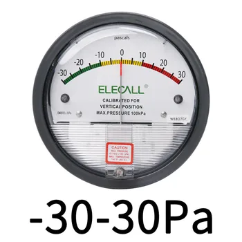 ELECAL Diferenčný tlakomer tlak micromanometer analógový Manometer Ukazovateľ na vzduchu plynomery -30PA-30KPA EM2000