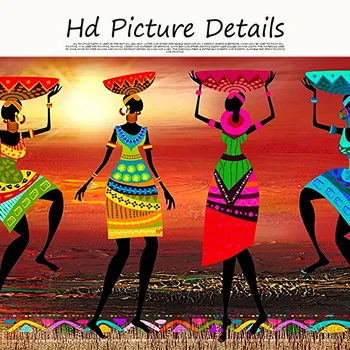 Abstrakt Afriky Nahé Ženy, Ženský Tanec olejomaľba na Plátne Plagáty a Vytlačí Cuadros Umenie Stenu Obrázok pre Obývacia Izba