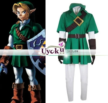 Horúce Legend of Zelda Odkaz Cosplay Kostým Celý Set Komické Odkaz Cosplay zelené Oblečenie Celý súbor