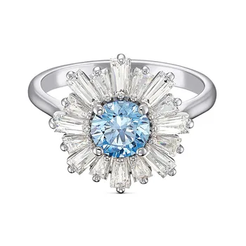 Módne Nové SLNIEČKO Modré Crystal Náhrdelník Šperky Jednoduchý a Elegantný Darček pre Priateľku Narodeniny Pamätník Najlepšie