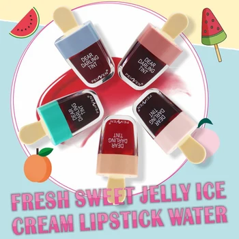 5 Farieb Ice Cream Lesk Na Pery Nepremokavé Dlhotrvajúci Make-Up Tekutý Rúž Sladké Červené Pery Odtieň #