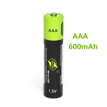 1PCS ZNTER 1,5 V AAA nabíjateľné batérie 600mAh USB nabíjateľné lítium-polymérová batéria, rýchle nabíjanie cez Micro USB kábel