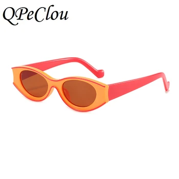 QPeClou 2020 Nové Módne Zábavné Malé Oválne Slnečné Okuliare Ženy Značky Dizajnér Hip Hop Slnečné Okuliare Žena Strany Odtiene Oculos De Sol