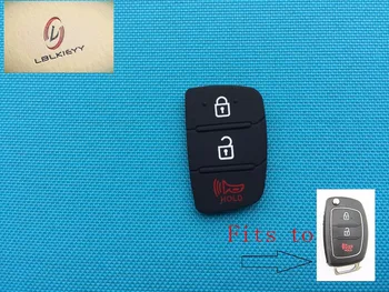 ZABEUDEIR Nové Náhradné Gumené Tlačidlo klávesnica Pre Hyundai 3 tlačidlo diaľkového flip shell prípade, tlačidlo vymazania (100 ks/lot)