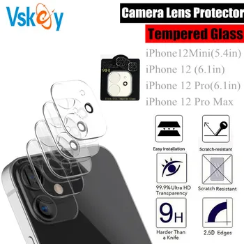 100ks Objektív Fotoaparátu Screen Protector pre iPhone 12 Pro Max 12Mini 12 Pro Zadný kryt Kalené Sklo Ochranný Film