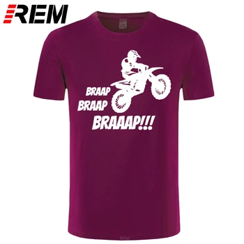 REM Lete Mens T košele Braap Motocross Tlačiť T-shirt Ležérny Top dizajn Nový Príchod Fashoin Hot predaj Kolo Krku Tees