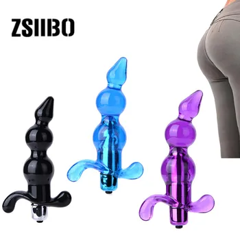 Análny vibrátor plug Stimulovať riti, 3 farby Masáž G-bodu Stimulácia vagíny dildo zadok plug vibrátory pre ženy