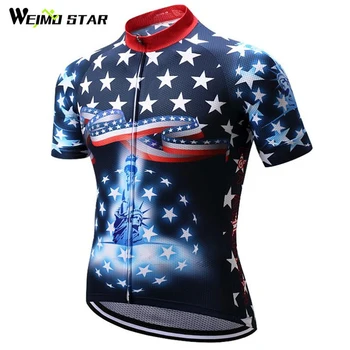 Weimostar USA Tím Cyklistika Jersey Tričko Mužov Závodné Šport, Cyklistické Oblečenie Ropa Ciclismo Lete Zjazdových MTB Bike Jersey Šaty