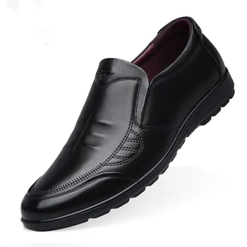 Pánske bežné obchodné topánky Originálne kožené módne Pohodlné pánske topánky mäkké kožené mäkké dno kvality Slip-on Obuv