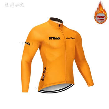 2021 Zimné Thermal Fleece, jazda na Bicykli topy, Dresy s Dlhým Rukávom Bunda Muž MTB Cyklistické Preteky na Bicykli Oblečenie, Cyklistické Oblečenie
