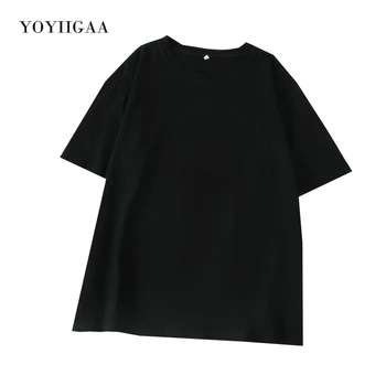 Jednofarebné Žena T-Shirt O-krku Harajuku dámske Tričká Letné Topy Bežné Krátky Rukáv Žien T Shirts pre Dámy Čaj Topy