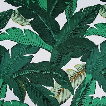 100 cm*145 Kvalitnej bavlny sateen materiál zelený banán stromy textilné mierne úsek