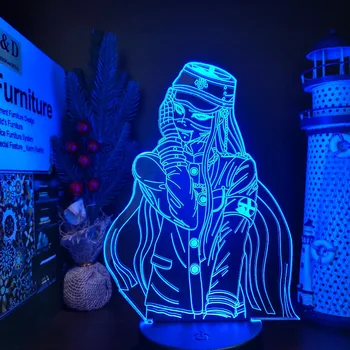 Danganronpa Korekiyo Shinguji 3D Lampa LED Ilúzie Tabuľka svetlo Anime Obrázok Nočné Svetlo Dieťa Dieťa Dievčatá Spálňa Decor Svetlo Darček