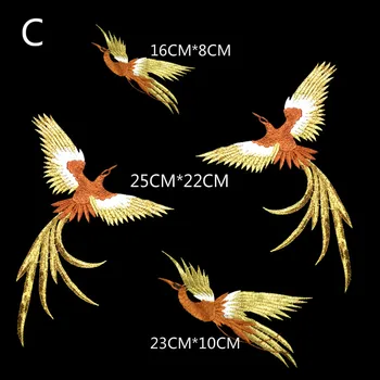 4 Kus/ veľa Phoenix vták zmes výšivky, čipky patch nášivka vložiť textílie DIY šiť príslušenstvo bez gum SM328
