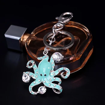 Yexcodes Squid Octopus Crystal Kov Auto Prívesok Keychain Krúžok Dámy Taška Prívesok Prívesok Darček Direct Mail