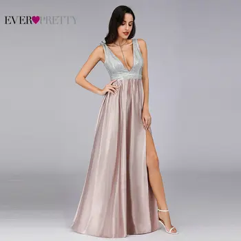 Blush Pink Prom Šaty, Dlhé, Niekedy Dosť EP07890 Sexy Hlboké V-neck Backless Iskru Sequin Formálnej Strany Plášte Vestidos Prom 2020