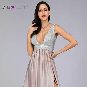 Blush Pink Prom Šaty, Dlhé, Niekedy Dosť EP07890 Sexy Hlboké V-neck Backless Iskru Sequin Formálnej Strany Plášte Vestidos Prom 2020