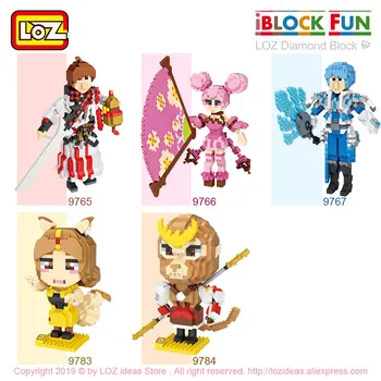 LOZ Diamond Bloky Hra Charakter Staroveký Čínsky Hrdina Stavebné Bloky Údaje Tehla Hračky pre Deti Sun Wukong Troch Ríšach