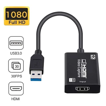 HD 1080P 4K Video Capture Karty HDMI-compatibleTo USB 3.0 Video Capture Dosková Hra Záznam Live Streamingové Vysielanie Miestnej Slučky Sa