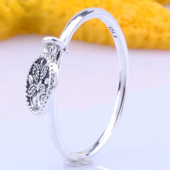 Pôvodný Strom Lásky S Krištáľovo Prstene Pre Ženy 925 Sterling Silver Ring Svadobné Party Darček Jemné Šperky