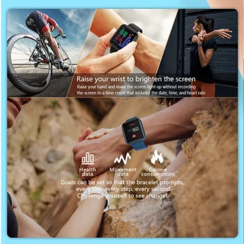 1.4 Palcový Full touch Muži Ženy P6 Smart Hodinky Vodotesné Smart Hodiny Srdcového tepu Fitness Tracker Smartwatch pre IOS