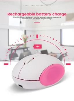 2.4 G Wireless Mouse Ružová Optická Usb Počítačová Myš 1600 DPI Roztomilý Kreslený Dizajn Mini PC Myši Tichý Myš Pre Dieťa Dievča, Darček