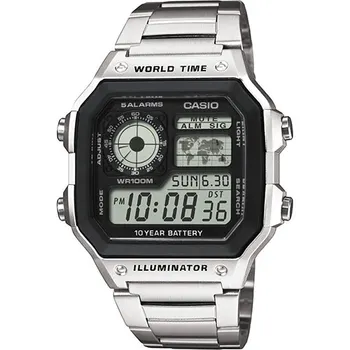 CASIO AE-1200WHD-1AV Iluminátor pánske hodinky 10 rok batéria Svetový Čas Svetový Čas 10 rokov batérie, osvetlenie, remienok oceľ