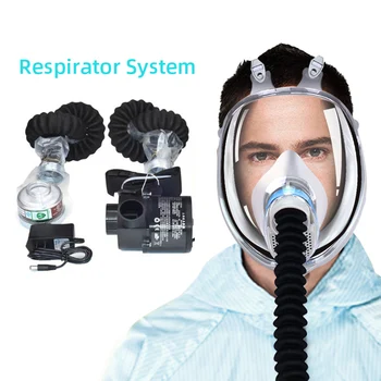 Elektrický Prívod Vzduchu maska respirátor plnú tvár plynová maska, respirátor Zváranie Prilba Respirátor ochrana Systému respirátor