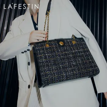 LAFESTIN značkové kabelky 2020 nové trendy jednoduché rameno tote bag veľkú kapacitu reťazca taška módne kabelky