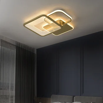 Moderný Dizajn Zlaté LED Stropné svietidlo S Diaľkovým ovládaním Osvetlenia Pre Spálňa Jedáleň Auditorium Loft sa Vzťahujú Na AC90-260V
